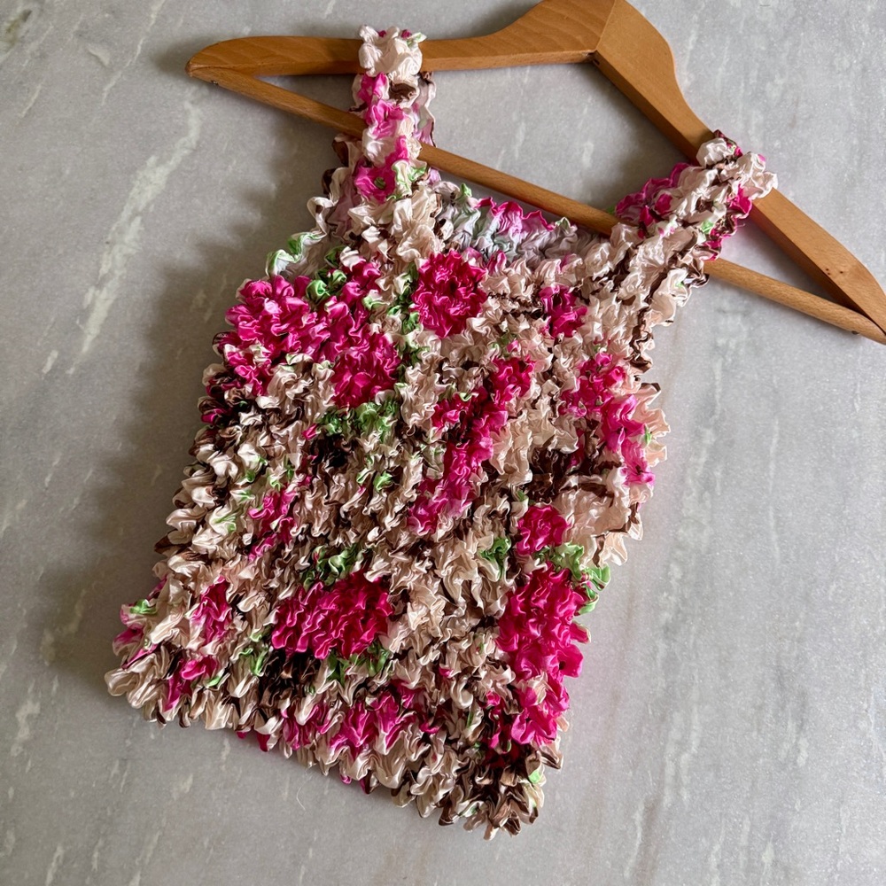 Vintage Floral Bubble Tank Top